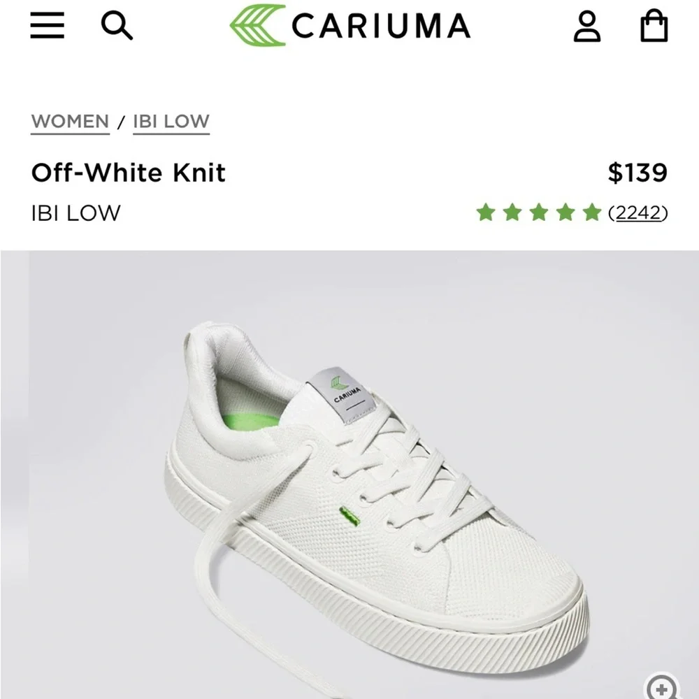 CARIUMA Off White Knit IBI Low Sneakers - Picture 3 of 11